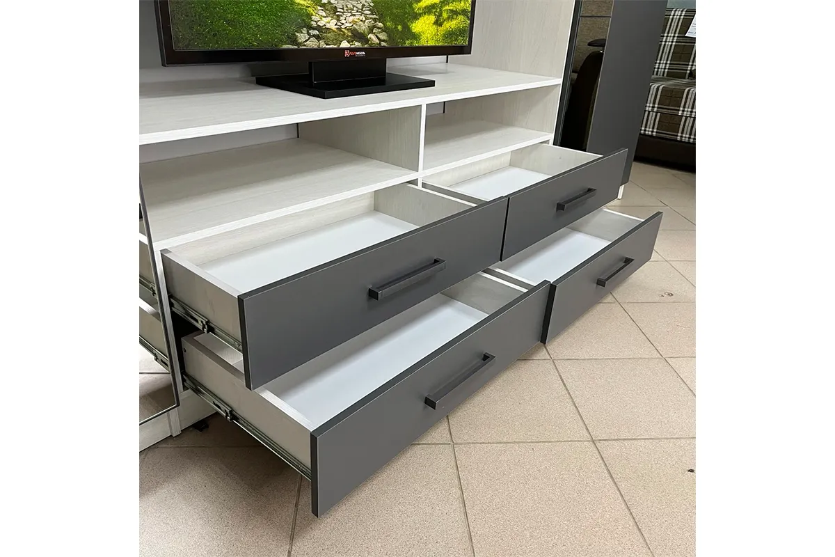 Гостиная Палермо-7 (Анкор белый/Графит)