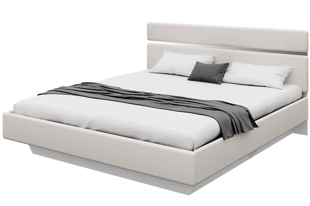 Кровать Линда 66 с ПМ 180х200 (Белый снег)