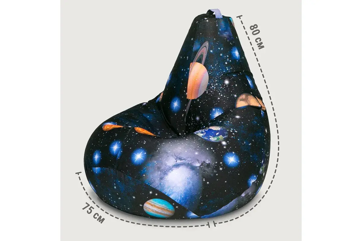 Кресло-мешок Груша Стандарт 3XL (Мебельный хлопок / Космос)