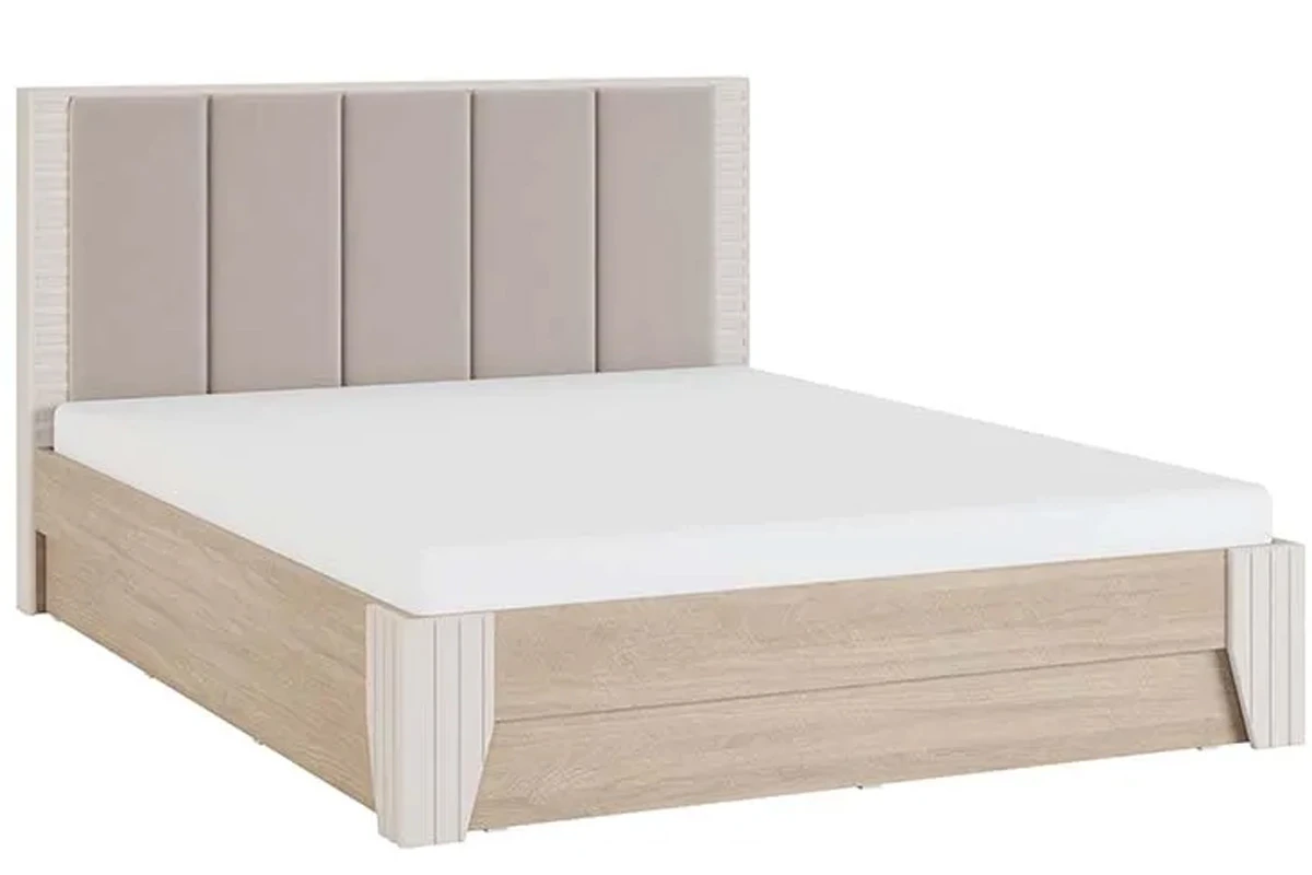 Кровать с мягкой спинкой Беатрис с ПМ 180х200 (Палермо/Софт латте)
