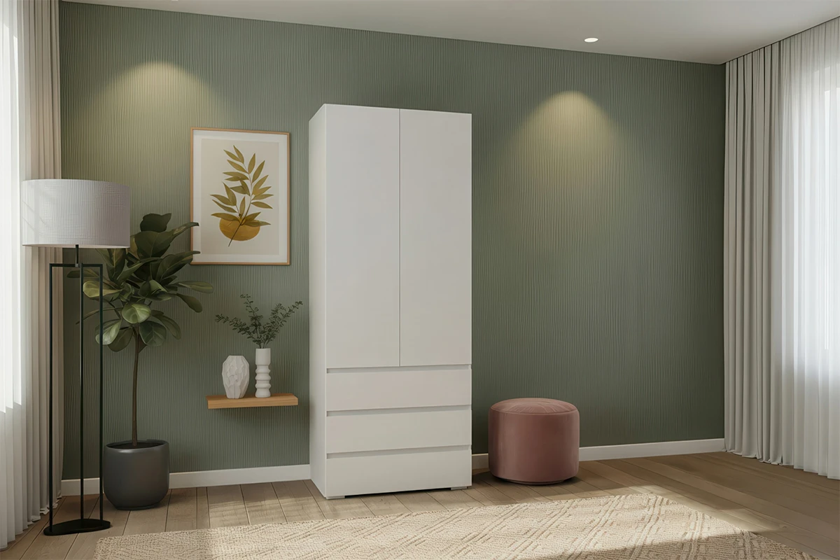 Шкаф 2-створчатый Веста (Белый)