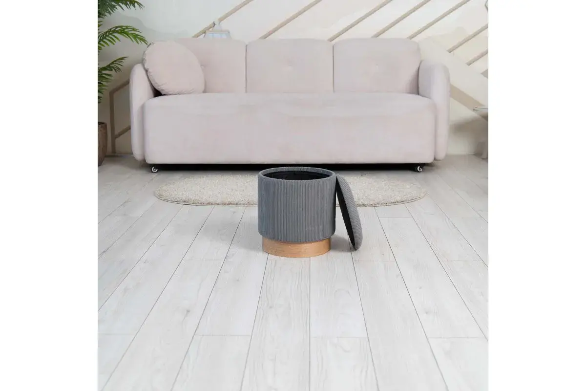 Пуф Марибор Стандарт (Велюр / Серый)