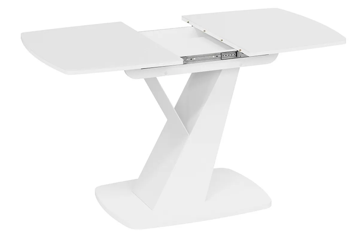 Стол обеденный Гарда Тип 1 (Белый / Стекло матовое белое)