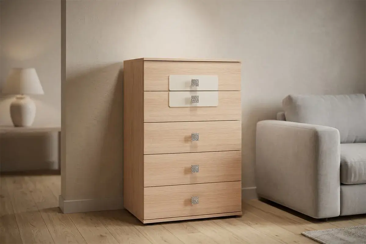 Амели 9 Комод Дуб отбеленный фото