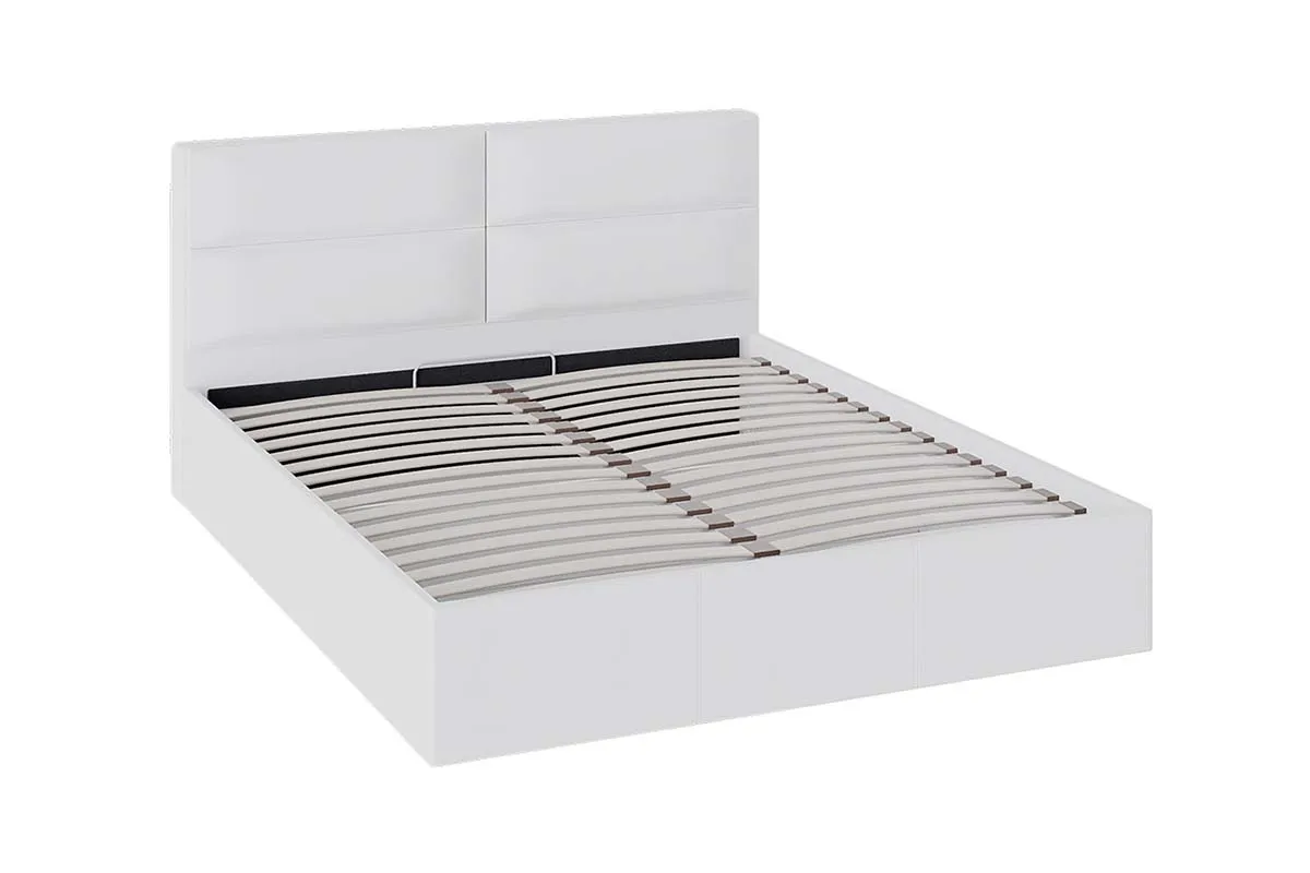Кровать Глосс Тип 1 с мягкой обивкой и подъемным механизмом 180х200 (Белая)