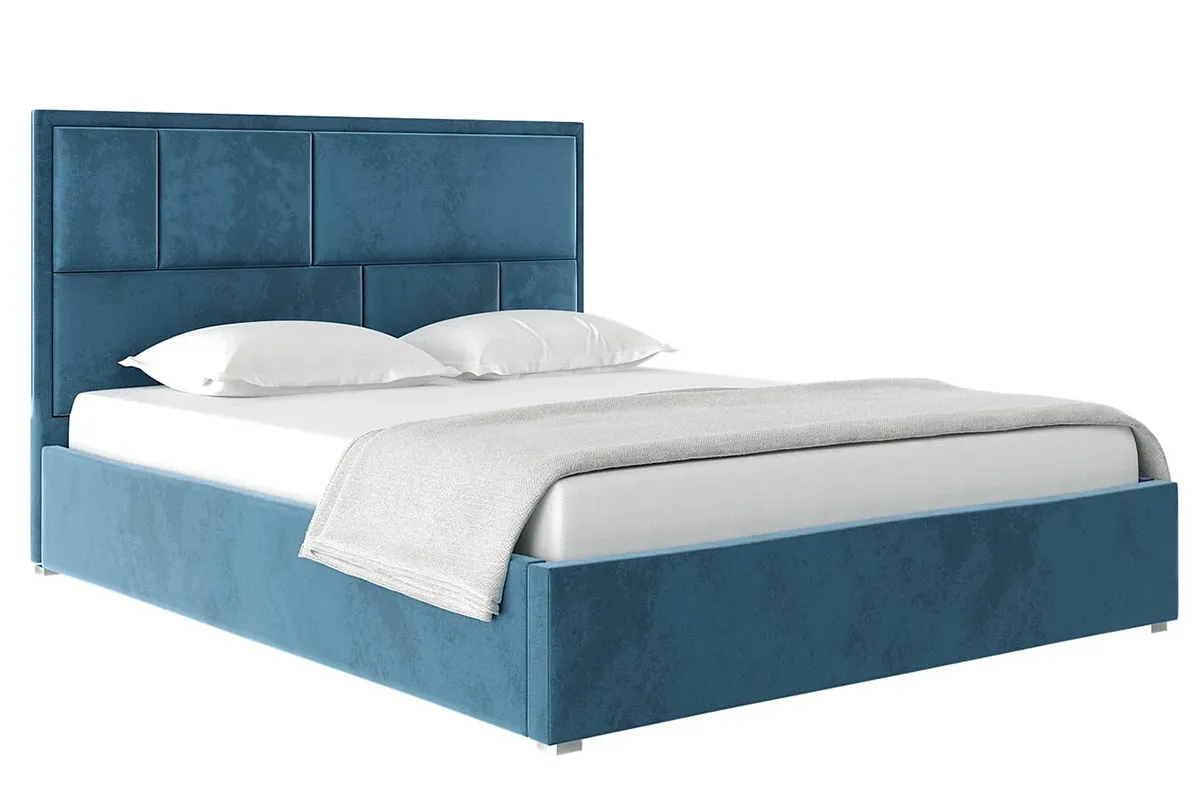 Кровать Madison с ПМ 140х200 (Велюр / Синий) 72306320