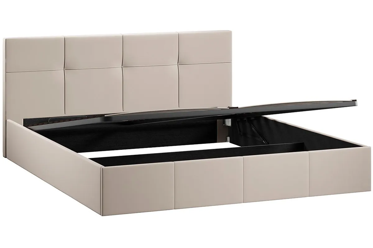 Кровать Лора с ПМ и заглушиной 180х200 (Велюр / Confetti Cream)