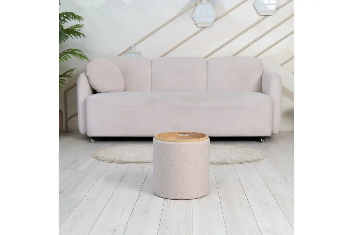 Пуф Грац Стандарт (Рогожка / Бежевый)