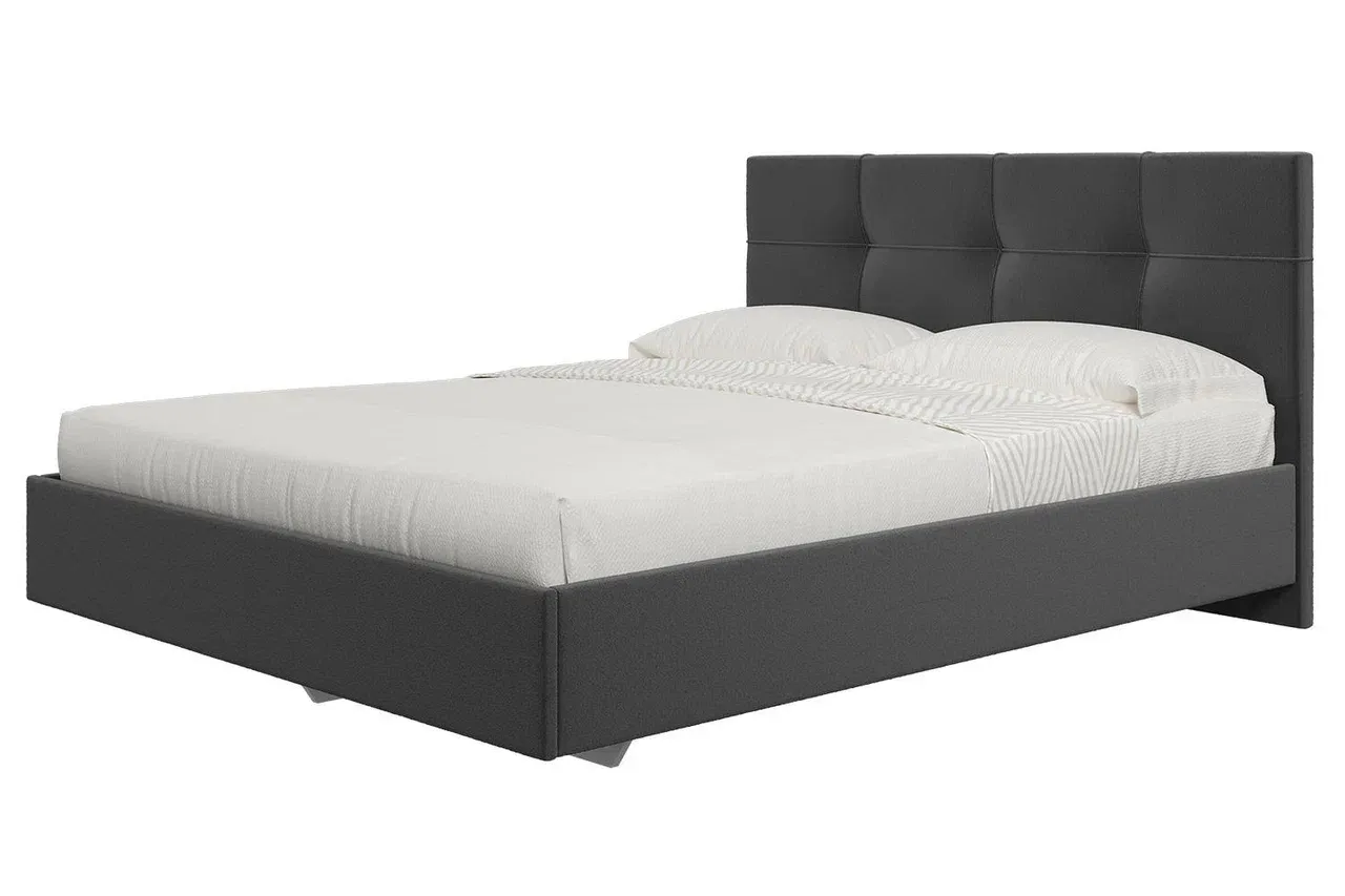 Кровать Kapriz с ПМ 180х200 (Newtone Antracite / Серый)