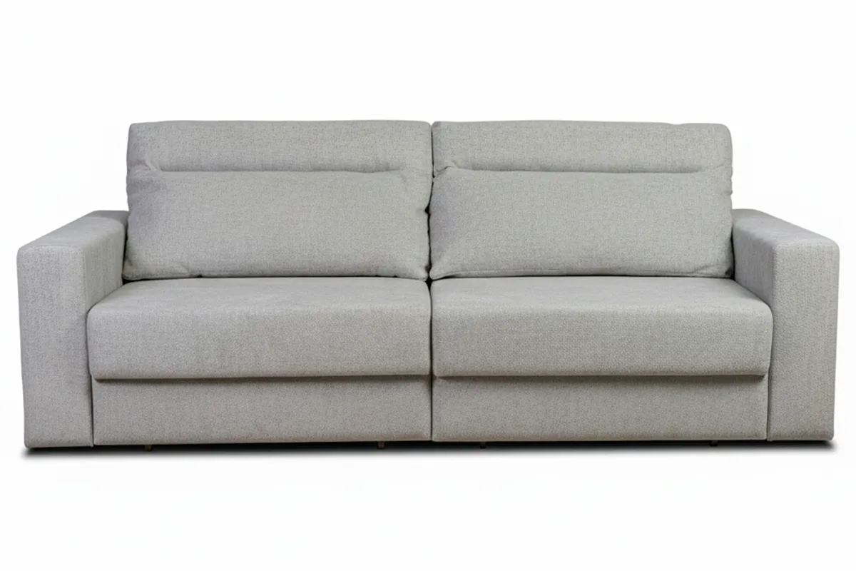 Диван Vega 2 (Набивные подушки / Отстрочка / НПБ) Джекпот - Дав (11) (Светло-серый)