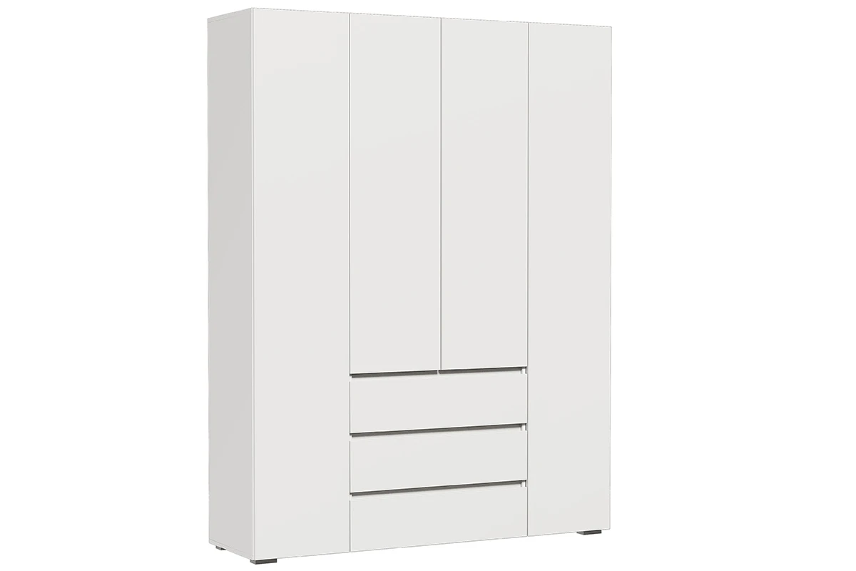 Шкаф 4-створчатый с ящиками Веста (Белый)