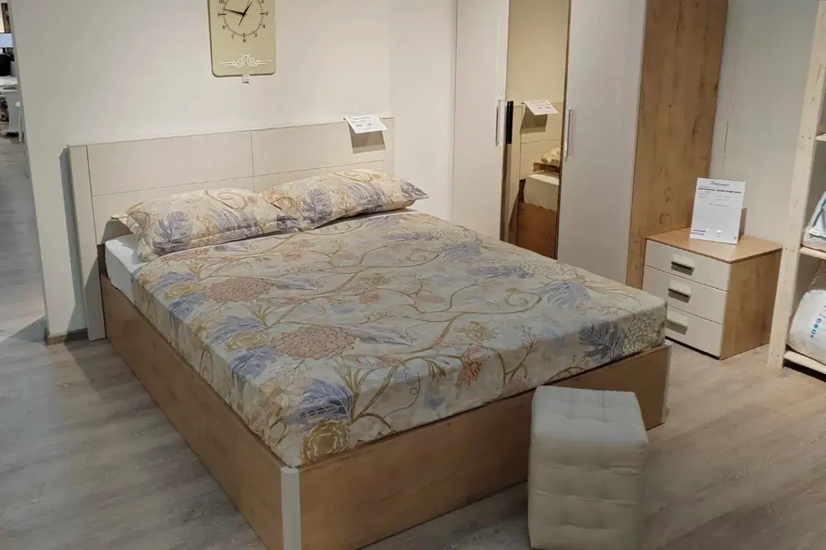 Кровать Николь с ПМ 160х200 (Бунратти / Фон Бежевый)