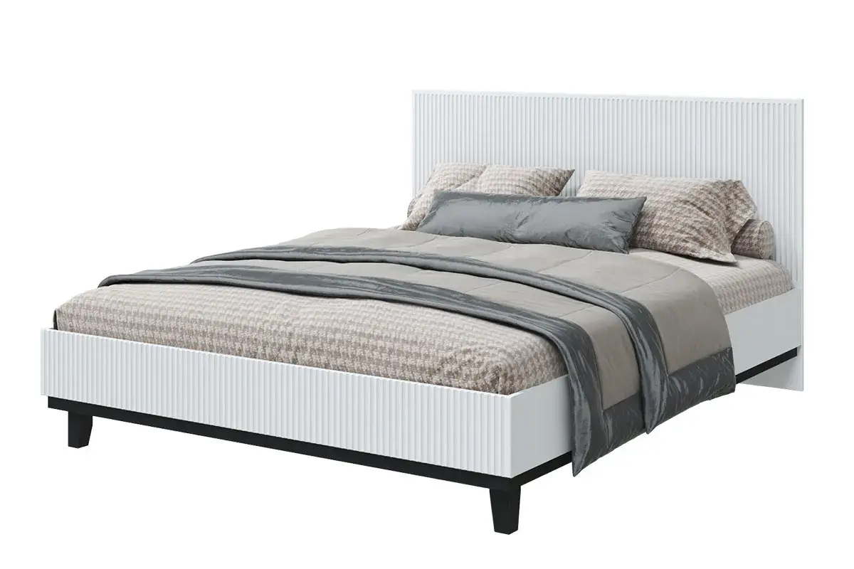 Кровать Шарлиз с настилом из латофлексов 140х200 (Белое сияние / Белый снег)