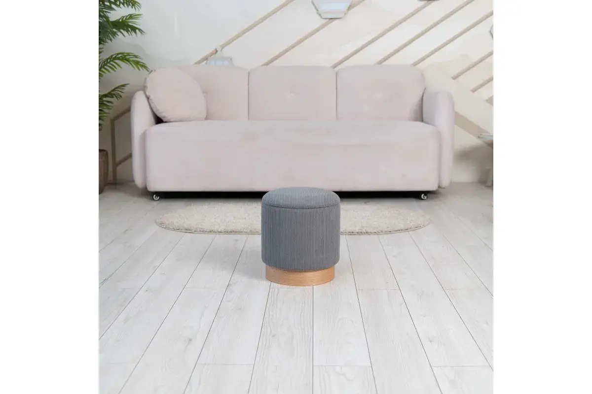 Пуф Марибор Стандарт (Велюр / Серый)