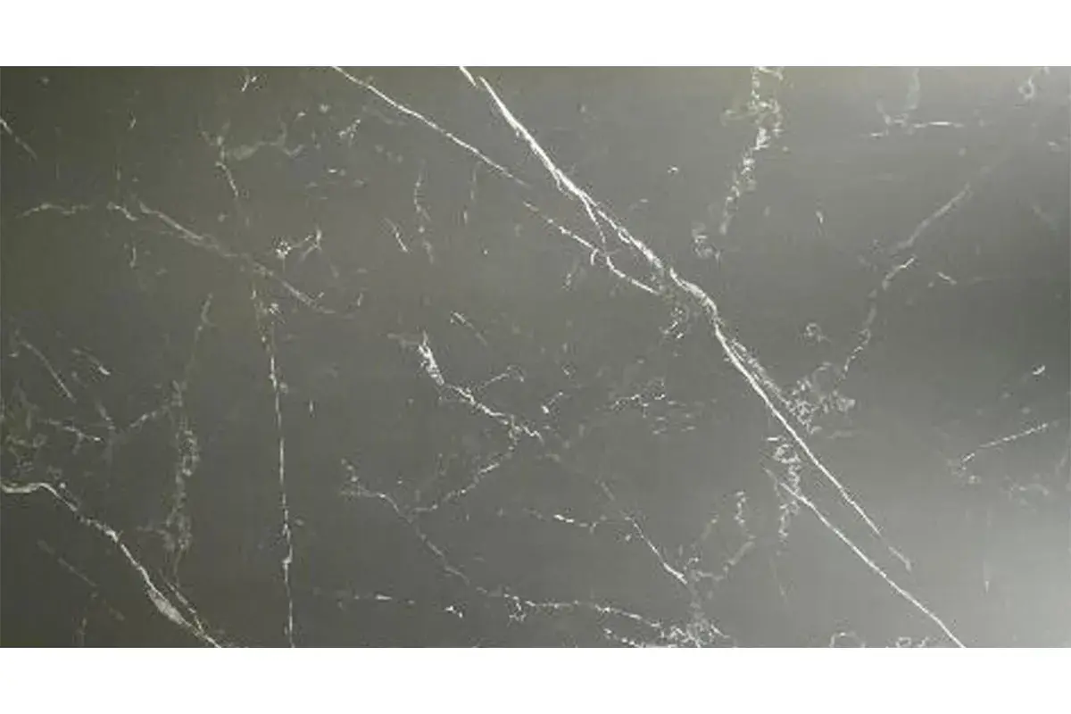 Стол обеденный Норд 1400х800 (Керамика YB90200B6 Matte Черный мрамор / ЛДСП с черной кромкой / Металл черный)