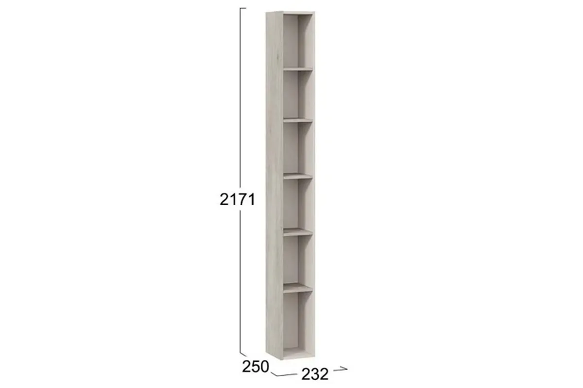 Стеллаж переходной Порто ТД-393.07.25 (Кашемир сатин / Кашемир матовый / Баттл Рок)