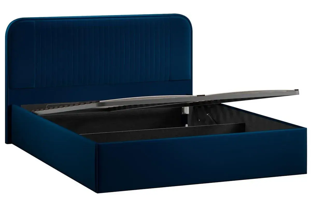 Кровать Тиффани c подъемным механизмом Тип 1 и заглушиной 180х200 (Велюр / Confetti Blue)