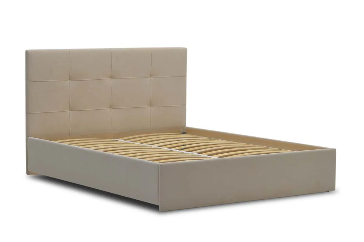 Кровать Келли с мягким изгол. и основ. в деревянной раме 160х200 (Arriva 02)