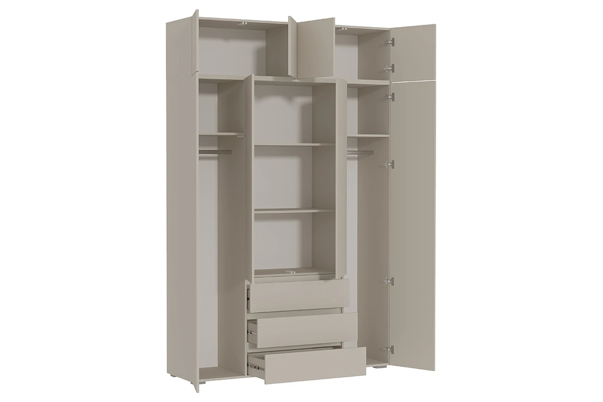 Шкаф с антресолью 4-створчатый Веста (Бежевый)