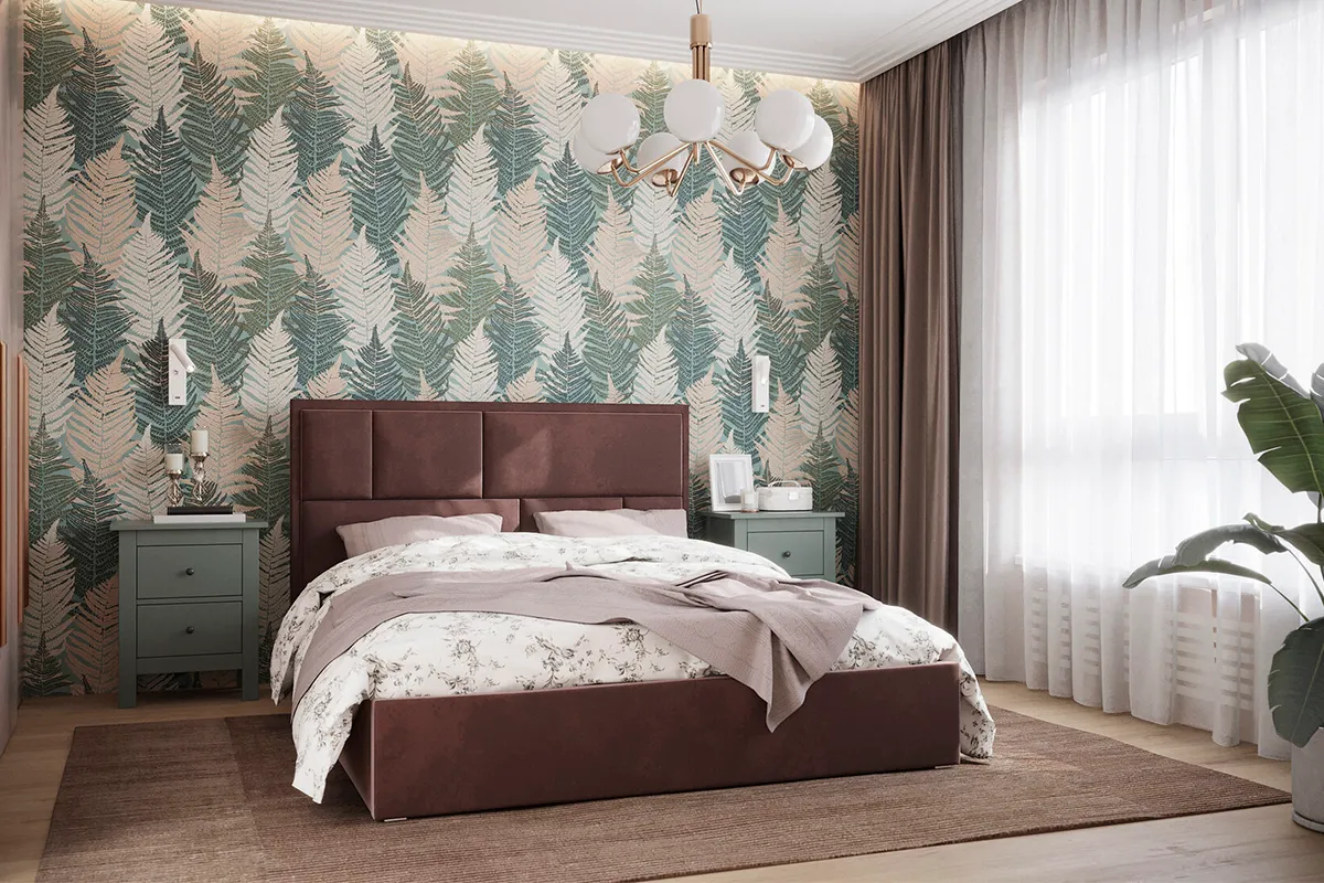 Кровать Madison с ПМ 180х200 (Велюр / Шоколад) 72306330