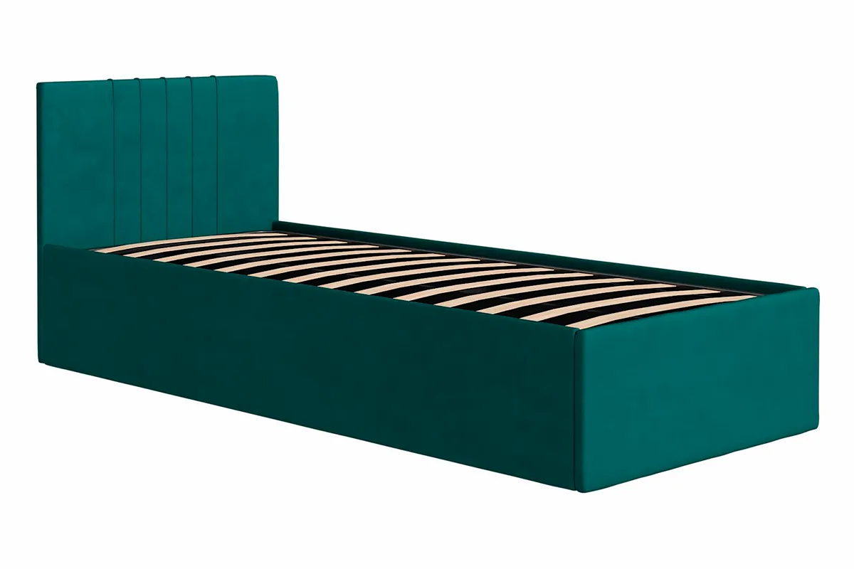 Кровать Соло односпальная с ПМ 90х200 (Newtone Emerald/Зеленый)