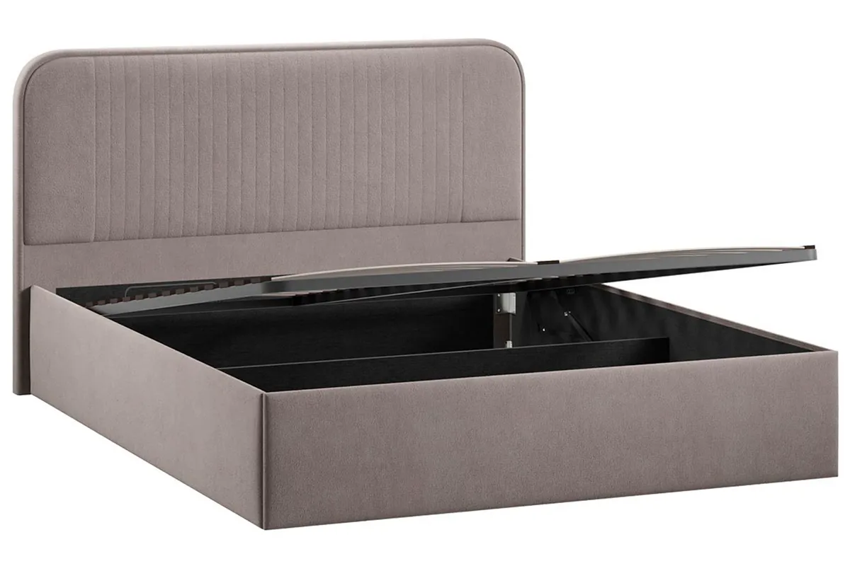 Кровать Тиффани Тип 1 с ПМ 160х200 (Велюр / Мокко темный)