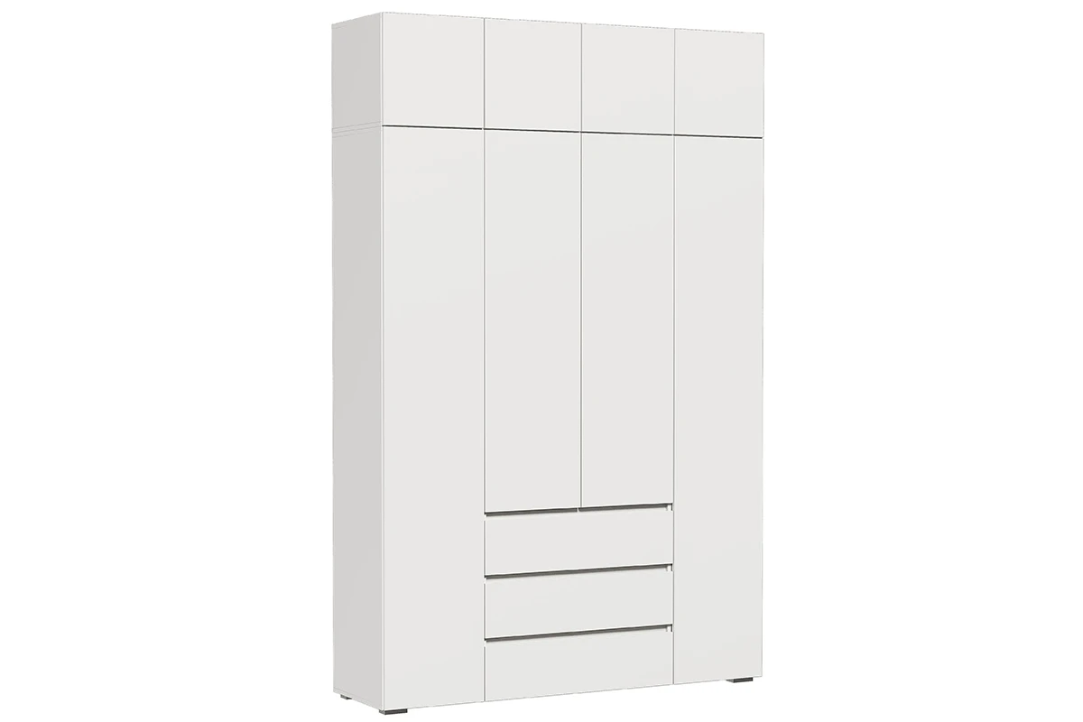Шкаф с антресолью 4-створчатый Веста (Белый)