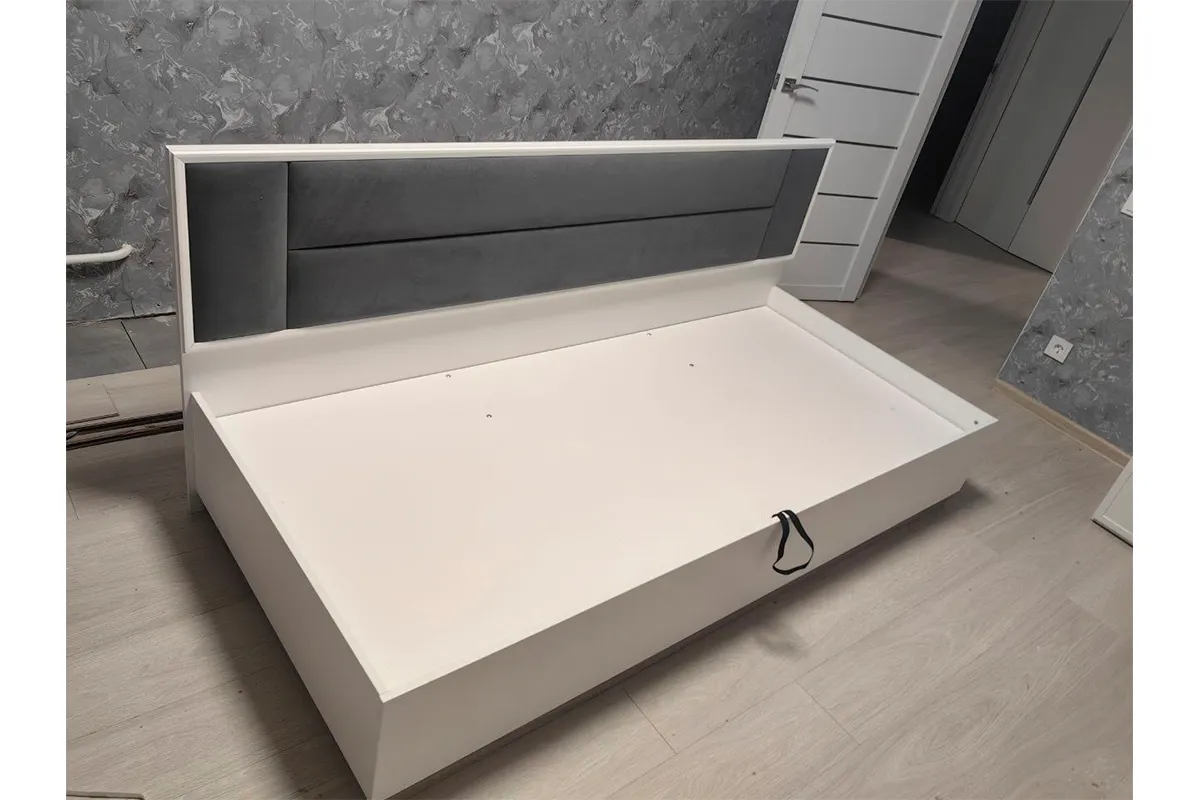 Кровать Aurelio 80 (Белый/Блеквуд Сатиновый)