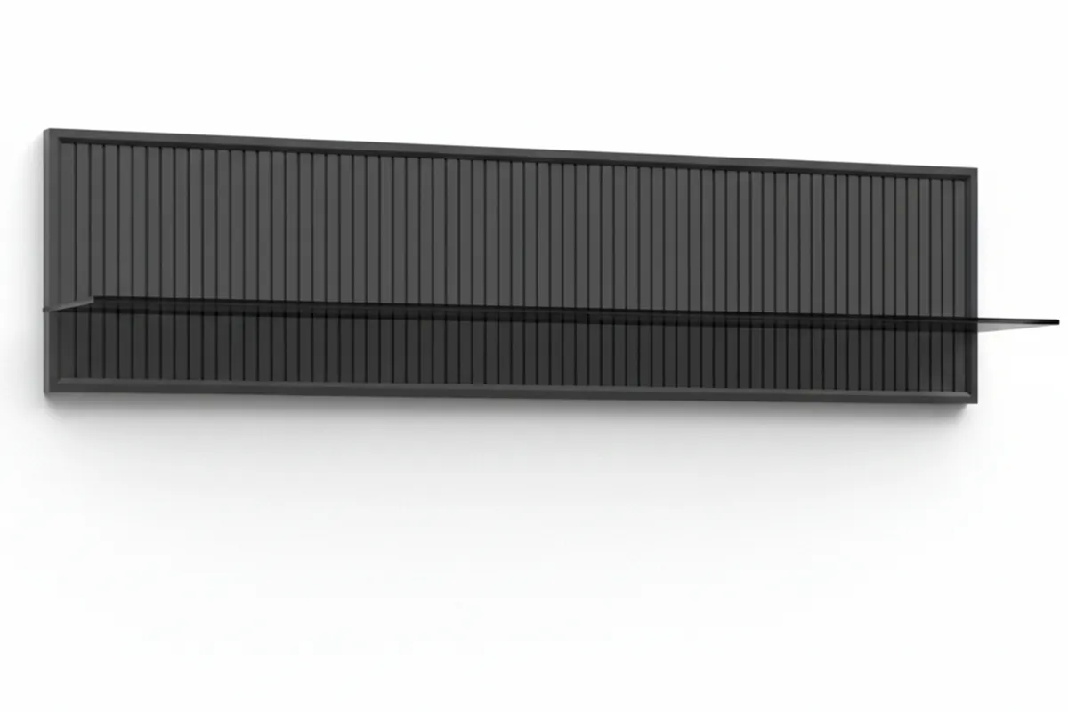 Полка ПЛ-3014-СО-Р (Серый Оникс / Ребристая вставка)