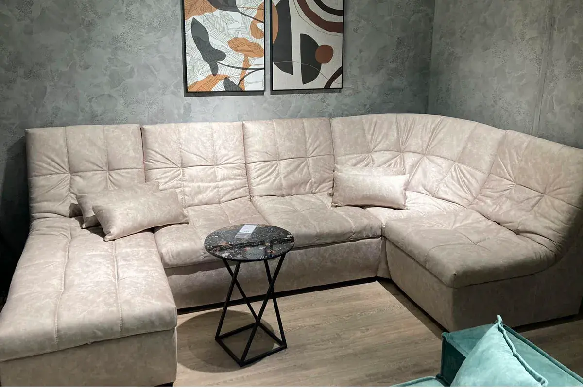 Угловой диван София 2 ДКУ 3Т латы Siesta Milk