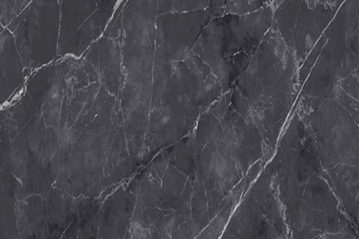 Стол обеденный Ниагара 1400(2000) (ст. №2 / Керамика FNZ9206053 Shakespeare black / МДФ Черный кварц / Металл Черный)