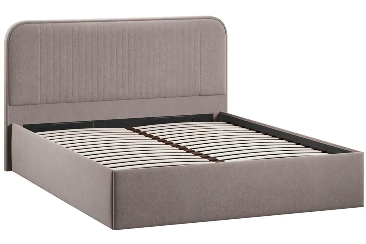 Кровать Тиффани Тип 1 с ПМ 160х200 (Велюр / Мокко темный)