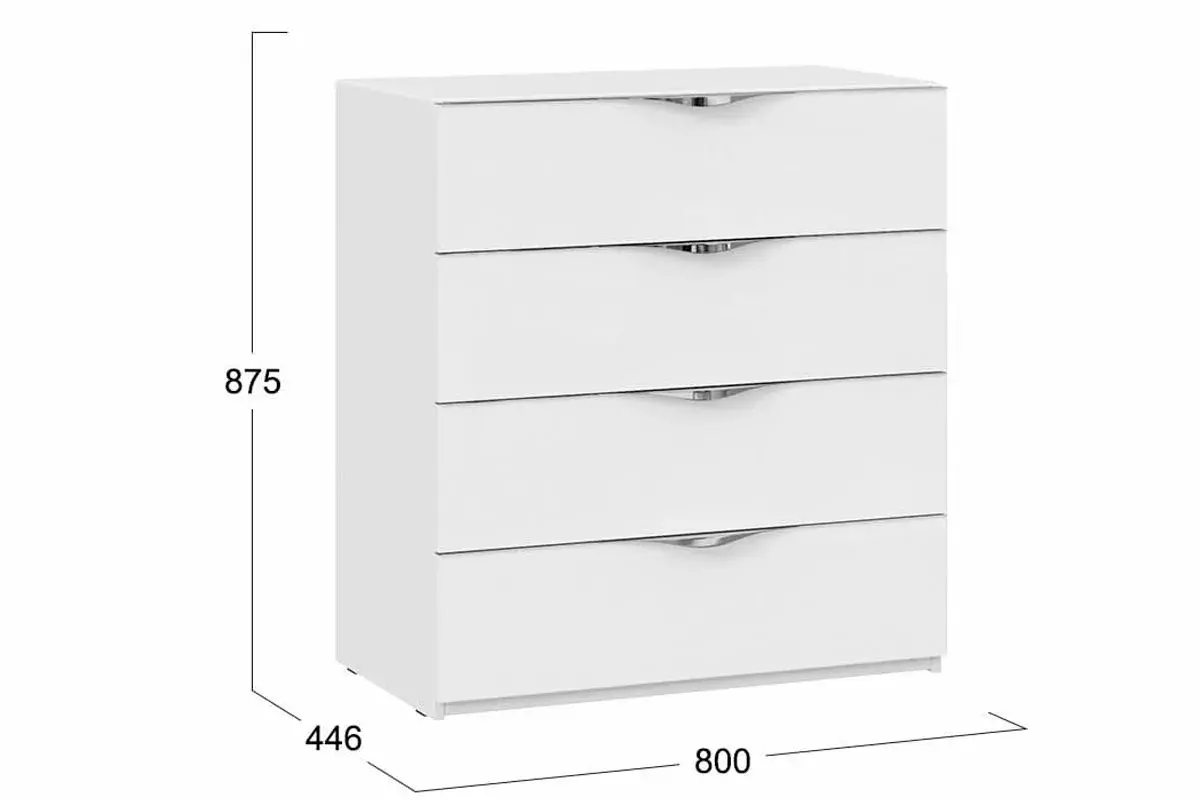 Комод Глосс (Белый глянец)