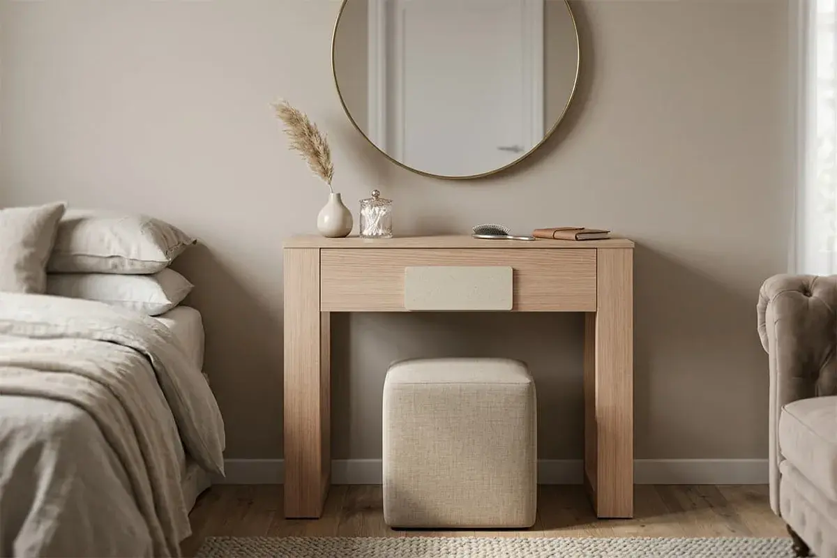 Амели 6 Стол туалетный Дуб отбеленный фото