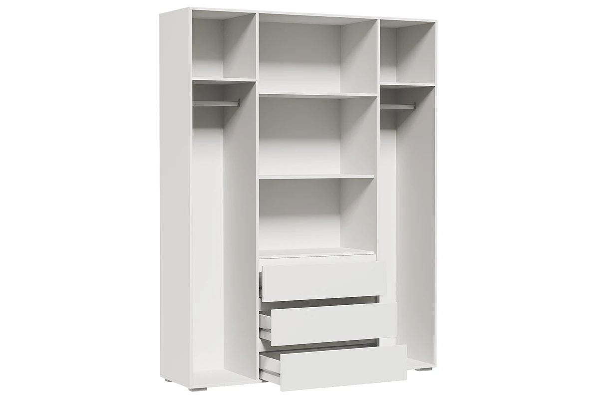 Шкаф 4-створчатый с ящиками Веста (Белый)