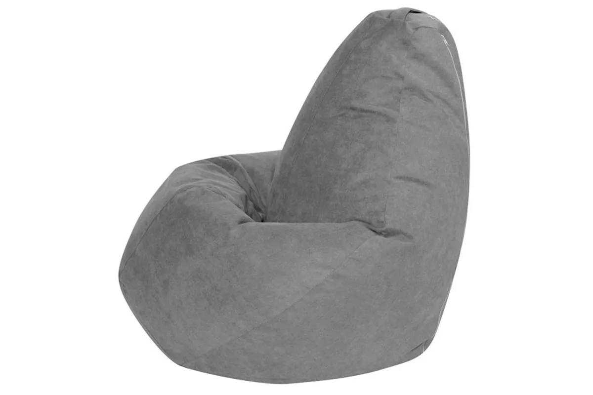 Кресло Мешок Груша (Серый / Велюр) 4XL