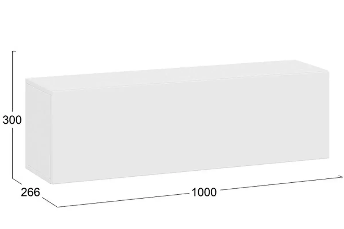 Шкаф навесной Денвер (Белый текстурный)