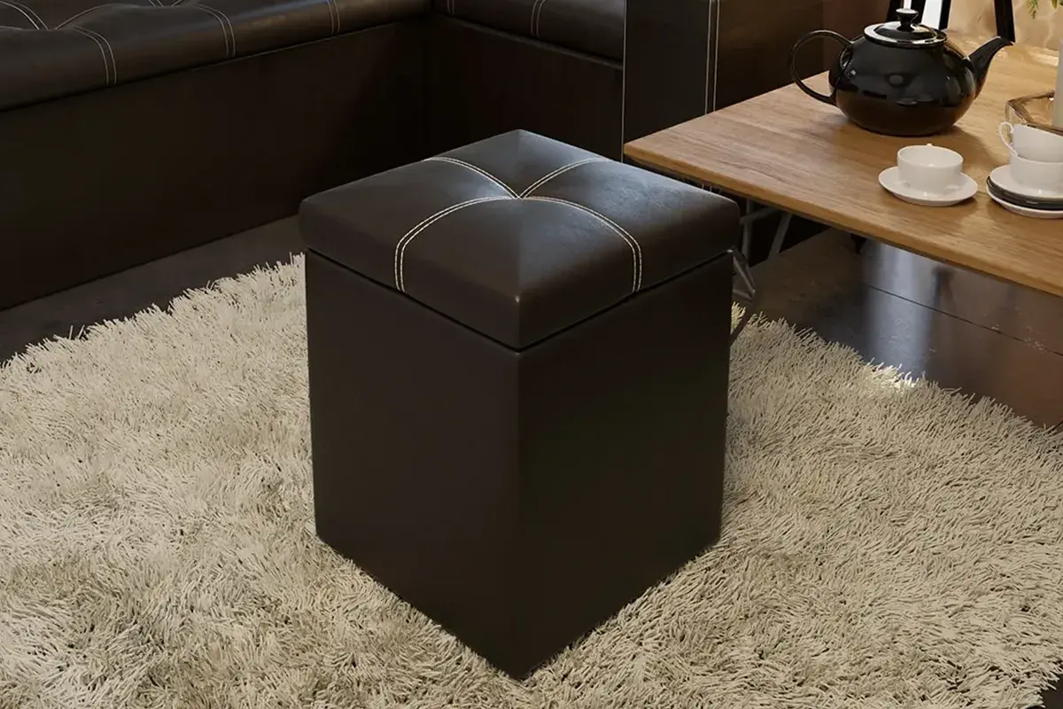 Пуф Остин (Кожзам коричневый) фото