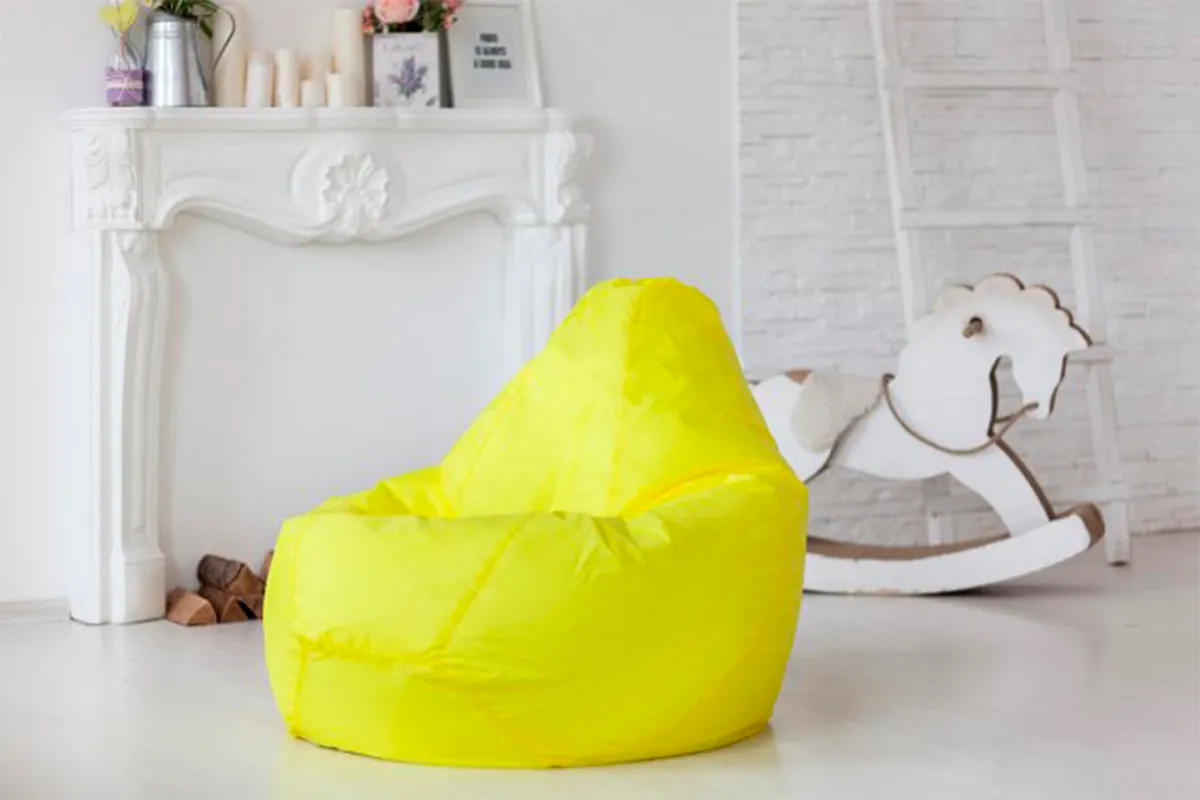 Кресло Мешок Груша Желтое (Оксфорд) XL
