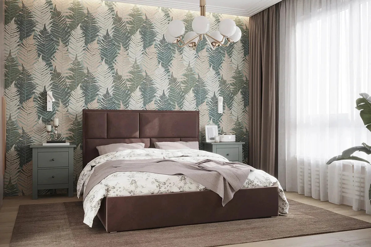 Кровать Madison с ПМ 160х200 (Велюр / Шоколад) 72305917
