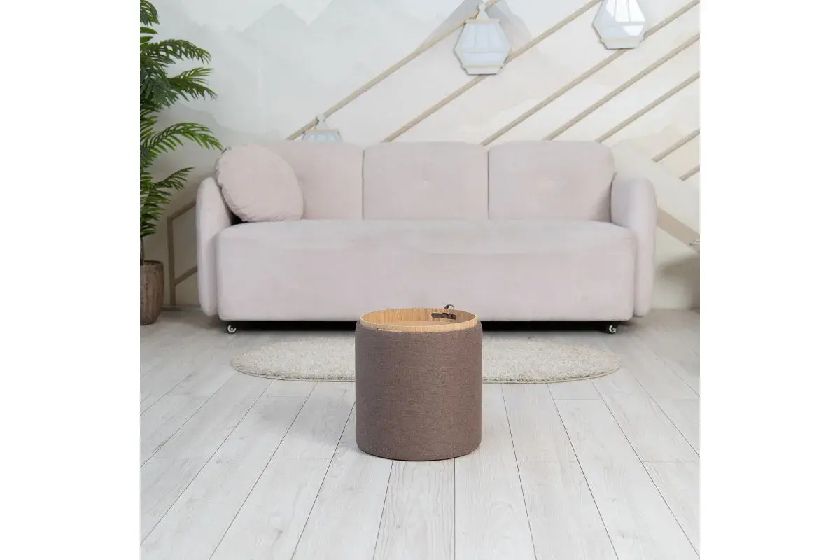 Пуф Грац Стандарт (Рогожка / Коричневый)