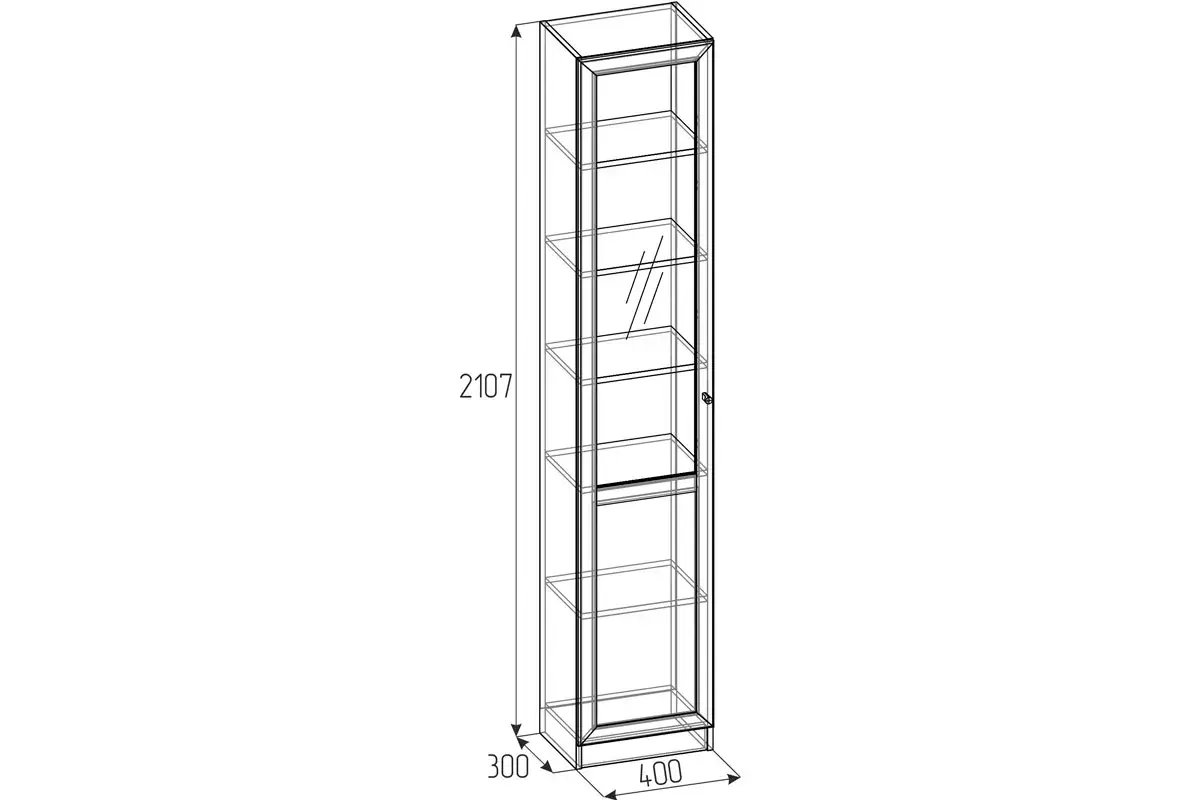 Шкаф для книг Харрис 31 (Белый)