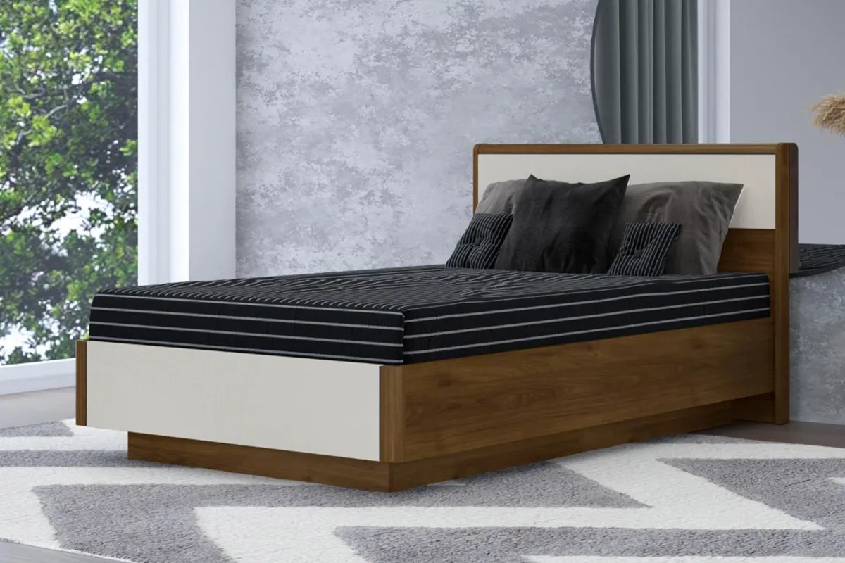 Кровать КР-4002-ГТ-КМ 140х200 (Гикори Джексон Темный / Кашемир Матовый)