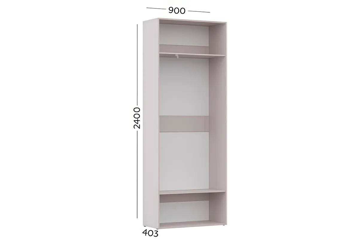 Шкаф Хелли МШ / МШУ 90.40 / ДФ 200.2 (Зефир)