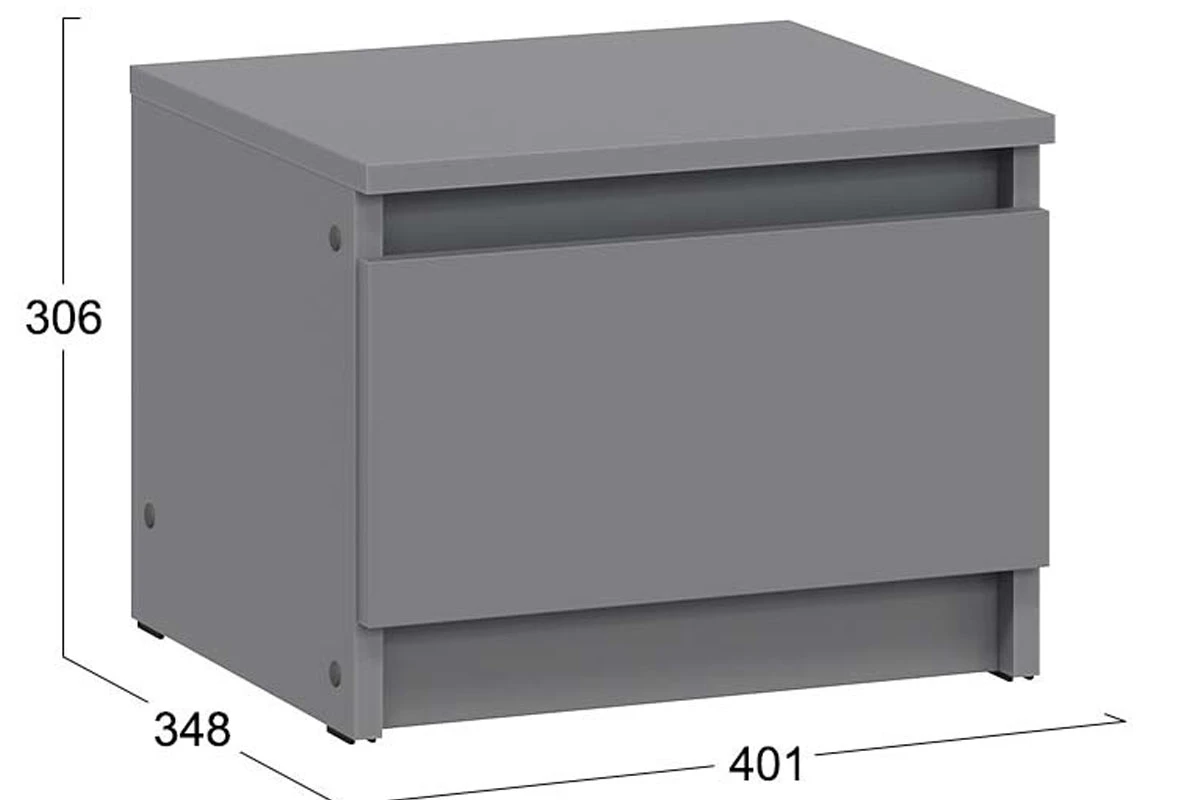 Тумба прикроватная Денвер Исп.2 (Графит/Серый)