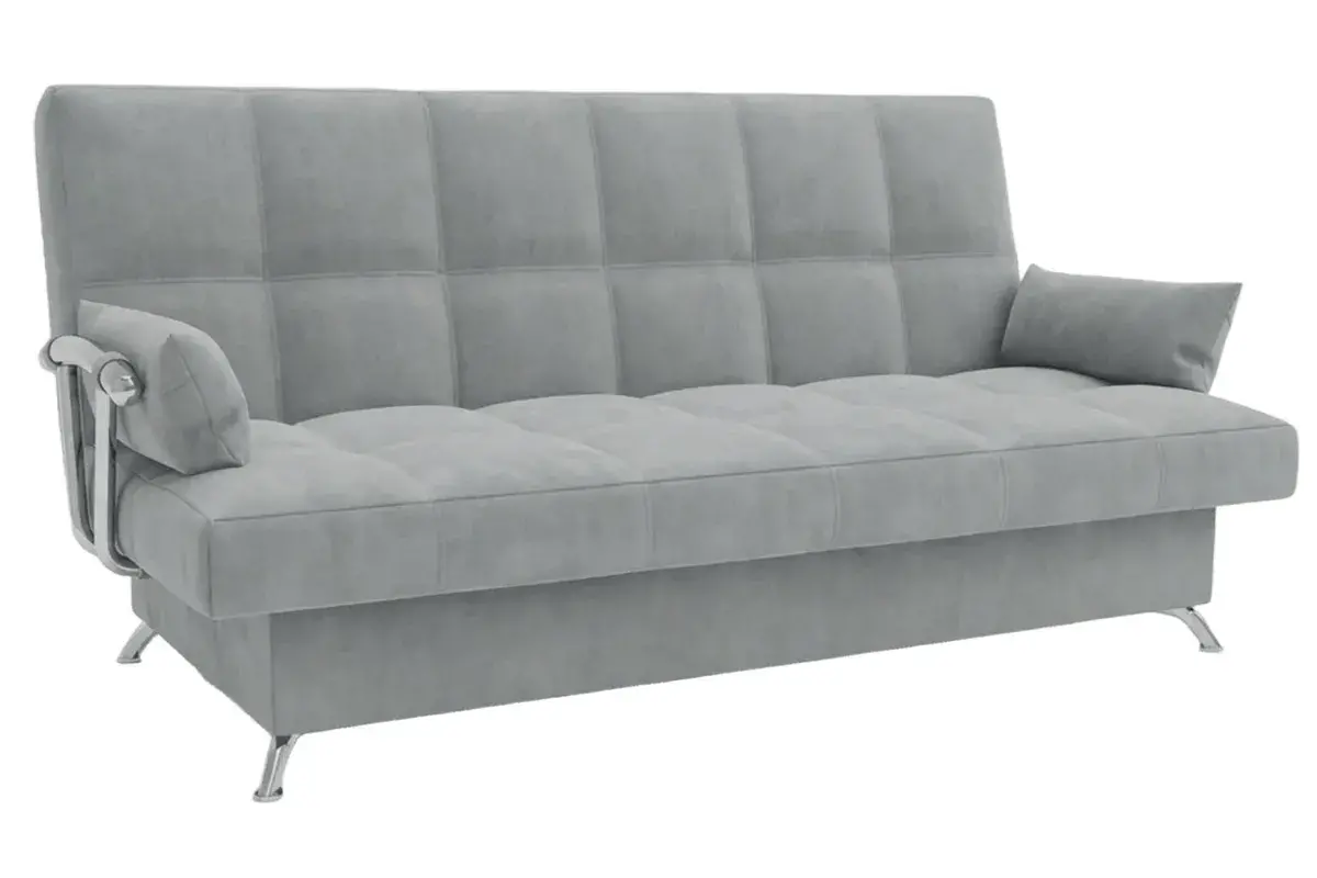 Диван-кровать Финка с хром. бок. "Регина-45.2" Боска 18 Светло-серый