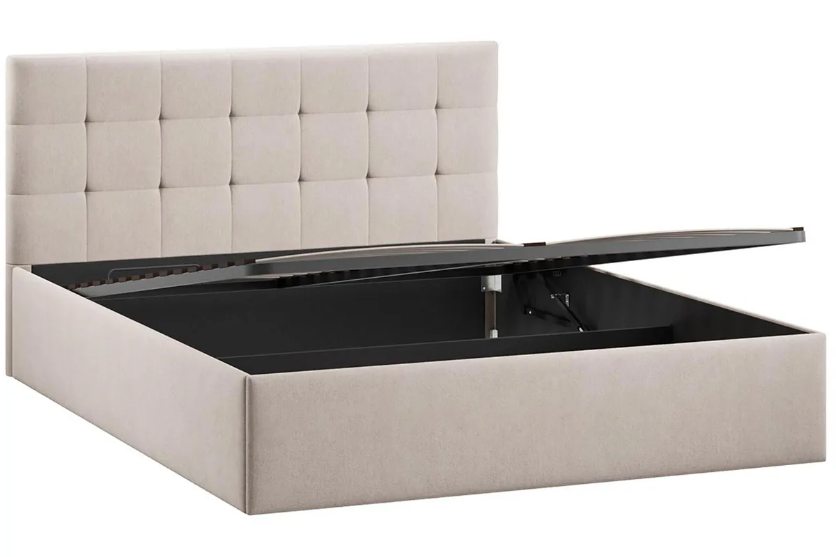 Кровать Джоли Тип 1 с ПМ и заглушиной 160х200 (Велюр / Мокко светлый)