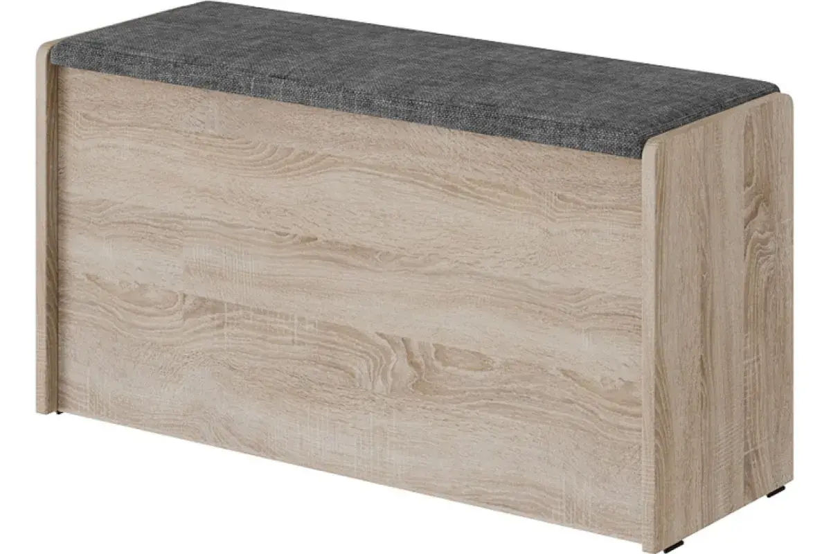 Пуф Чикаго Тип 2 (Дуб сонома / Ткань серая)