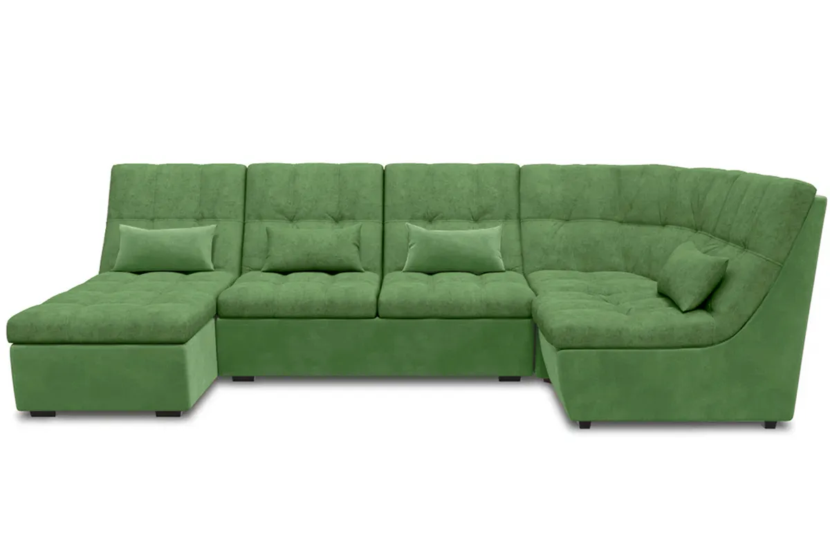 Угловой диван София 2 ДКУ 3Т латы Небби 245 Салатовый