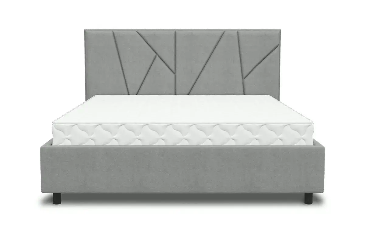 Кровать Рица-3 с ПМ 140х200  (Севен 323 / Св.сер.) 4 кат.